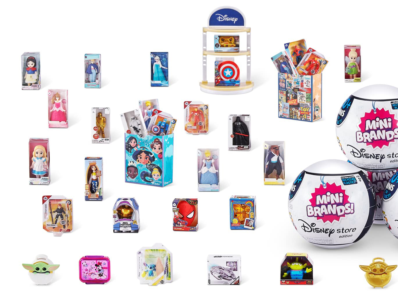 5 Surprise Disney Store Mini Brands Series 1 Mystery Capsule