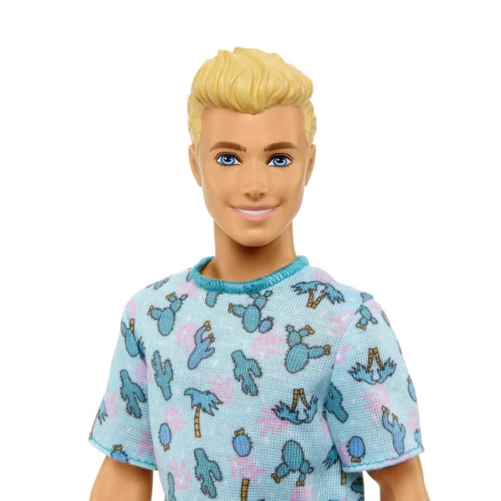 Barbie Ken Fashionistas Doll 211 With Blond Hair And Cactus Tee