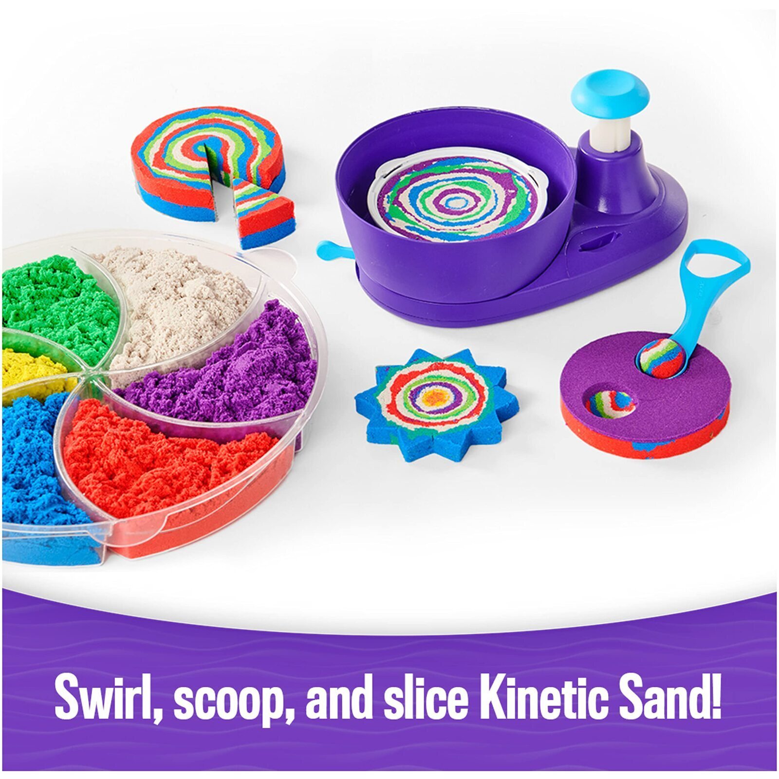 Kinetic Sand Swirl N Surprise Sand Kit English Version by SPIN
