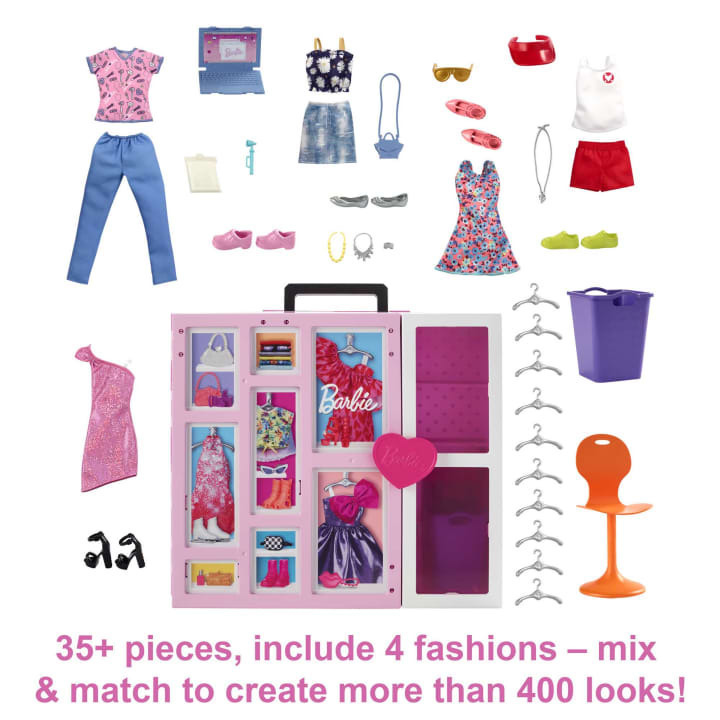 Barbie Dream Closet Playset 2+ Ft. Wide 35+ Pieces