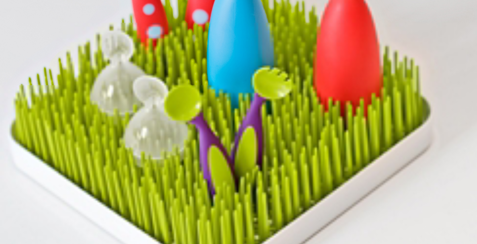 Boon Grass Green/White Countertop Drying Rack