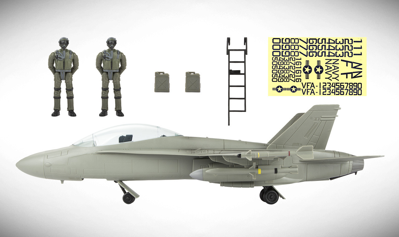 1:18 Scale World Peacekeepers F/A 18 Hornet Military Army Jet Airplane Toy 
