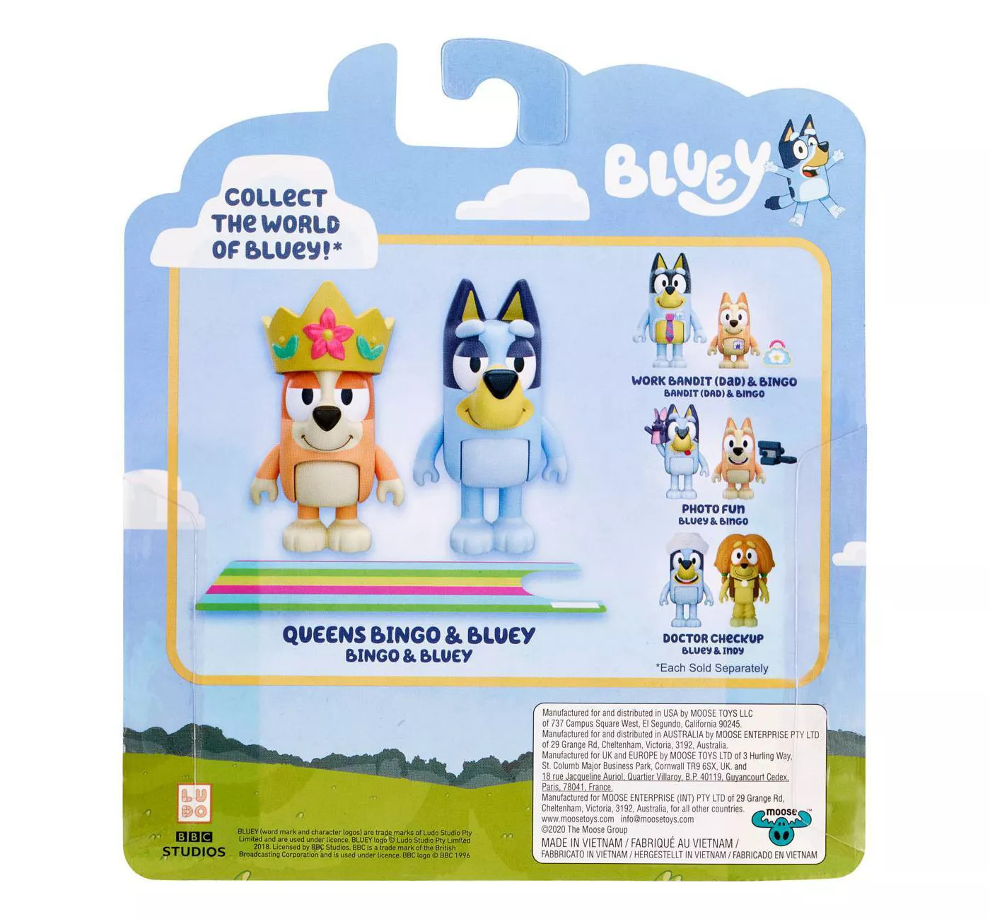 Bluey Queens Bingo & Bluey Figurine 2 Pack