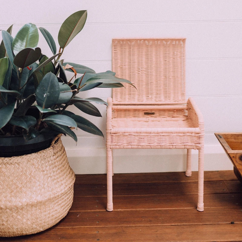 Olli Ella Rattan Storie Stool Rose