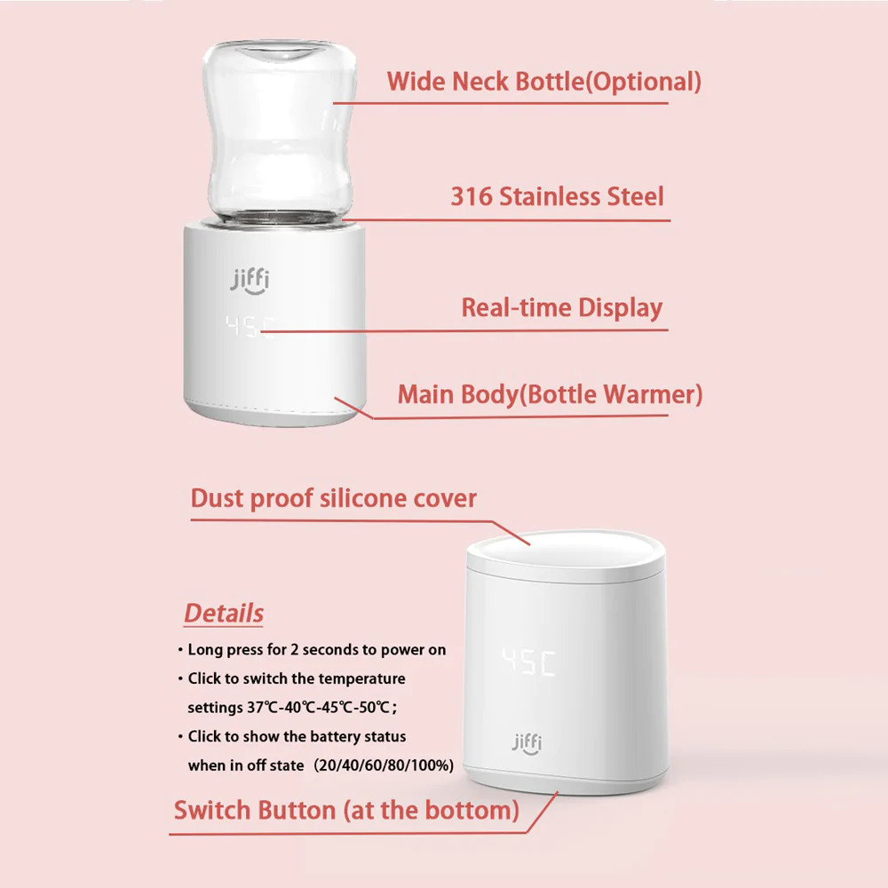 Jiffi V3.0 Portable Bottle Warmer