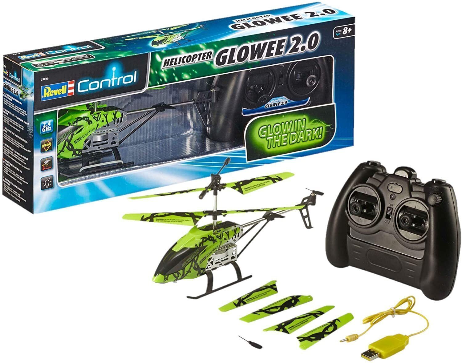 Revell Radio Control Helicopter Glowee 2 RC Remote