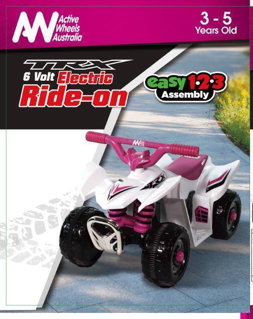 Yamaha Electric Ride On Mini Quad Bike 6 Volt Pink Girls ATV Style