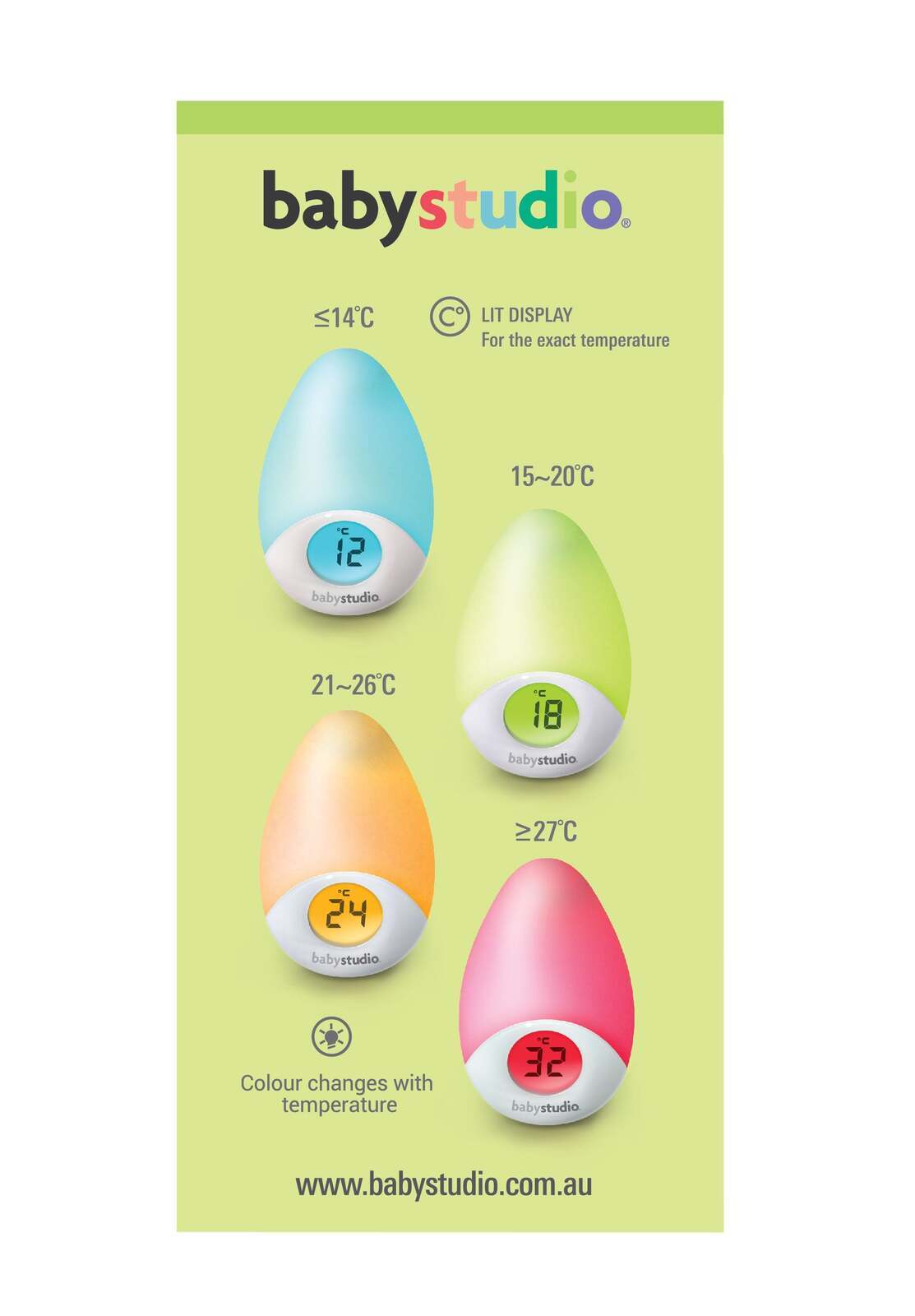 Baby Studio Thermometer & Night Light
