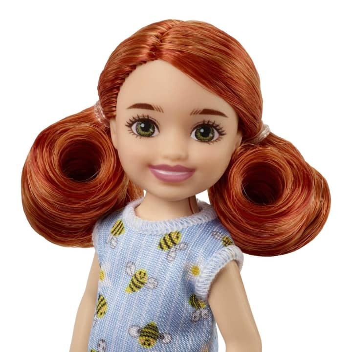 Barbie Chelsea Doll (Red Hair) In Bumblebee Dress