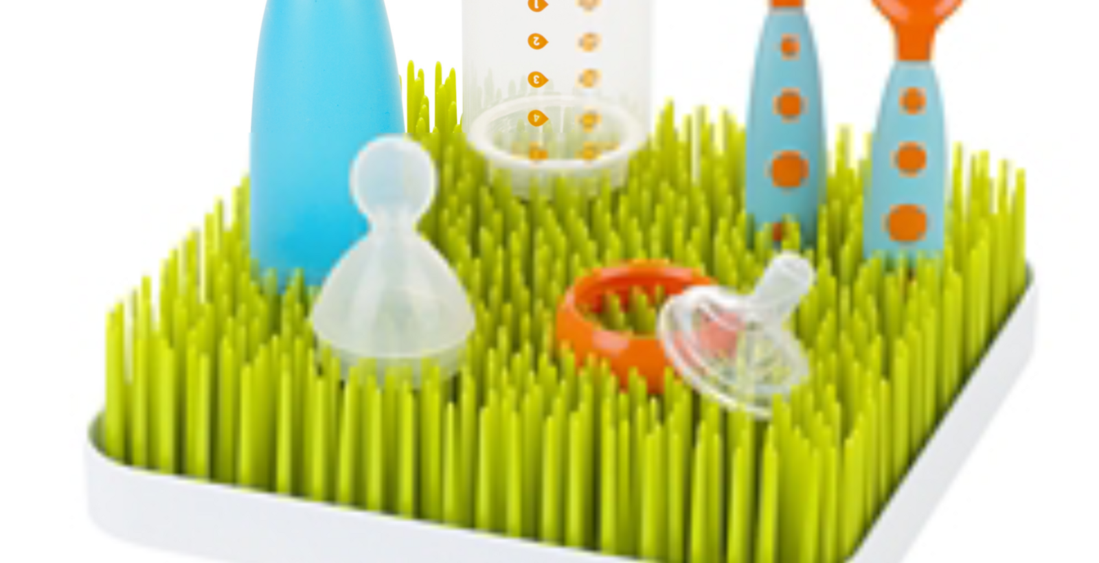 Boon Grass Green/White Countertop Drying Rack