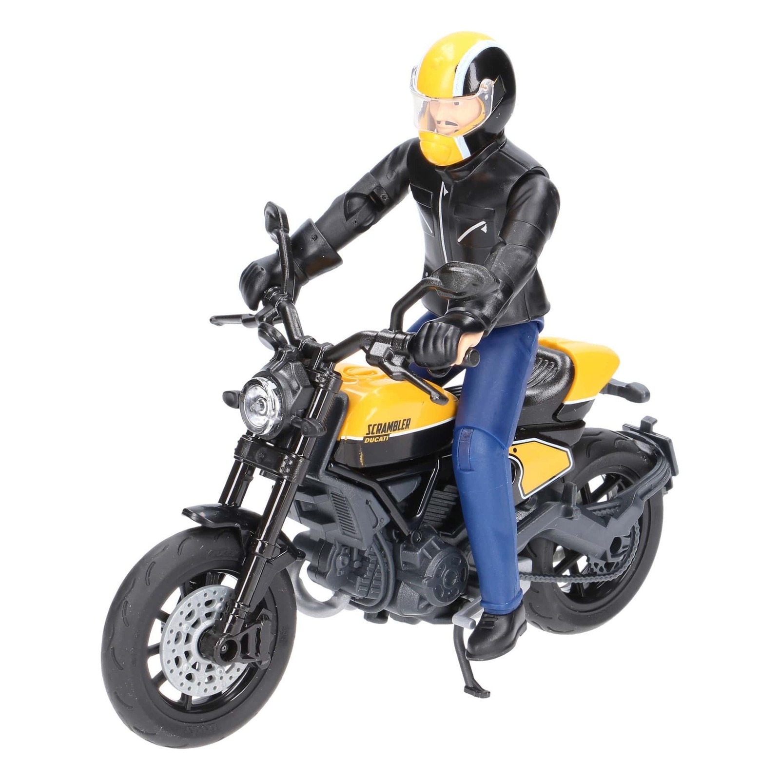 Bruder World Scrambler Ducati Motorbike With Rider Bruder World Scrambler Ducati Motorbike With Rider