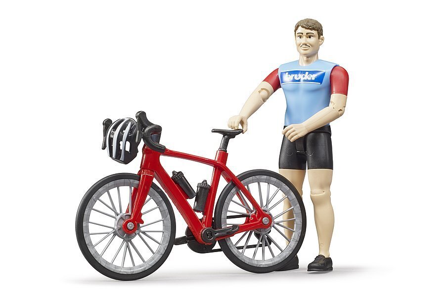 BRUDER BRUDER 1:16 BWORLD OMINO CON BICI DA STRADA ART 63110 