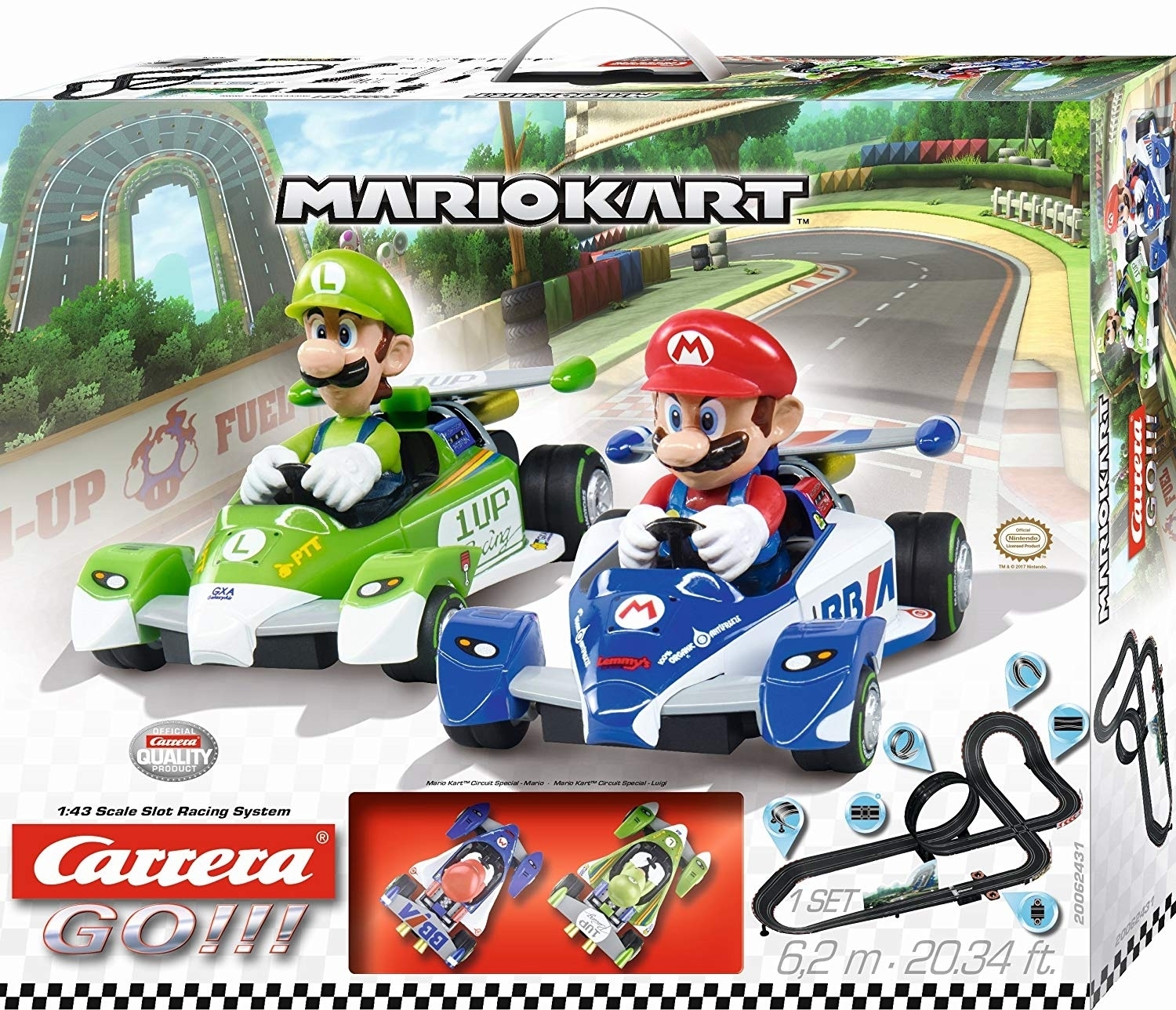 Mario kart slot car hot sale set