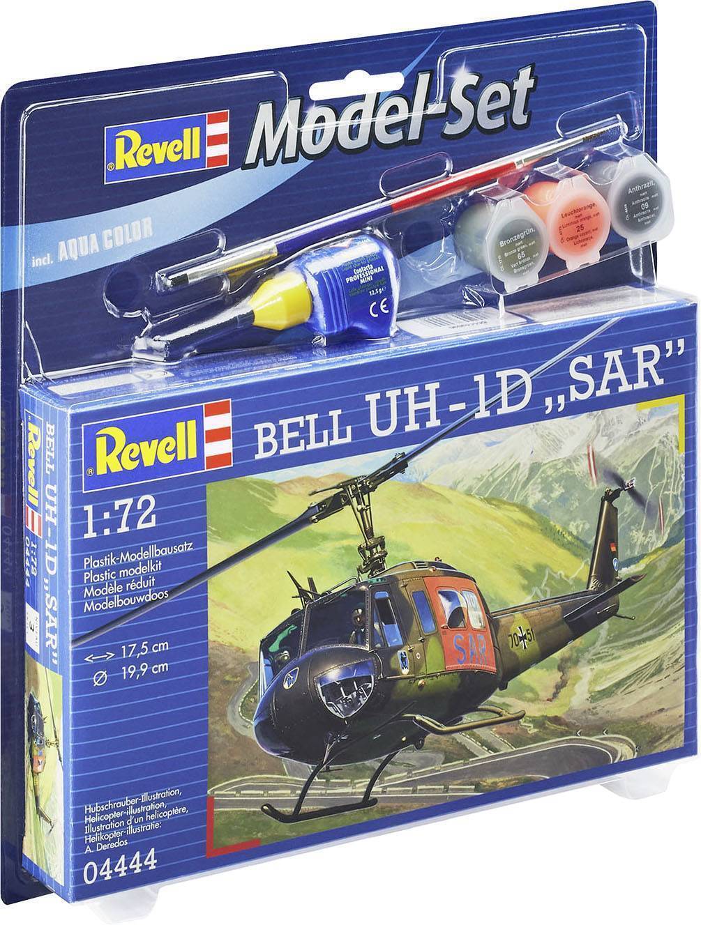 Revell Bell UH1D SAR helicopter model kit 172 scale inc. paint & glue