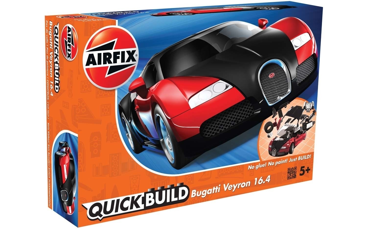 Airfix Quickbuild Bugatti Veyron 16.4 - red/black model building kit