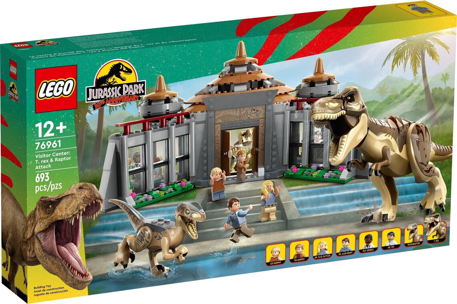 LEGO Jurassic Park 30th Anniversary Visitor Centre T. rex & Raptor