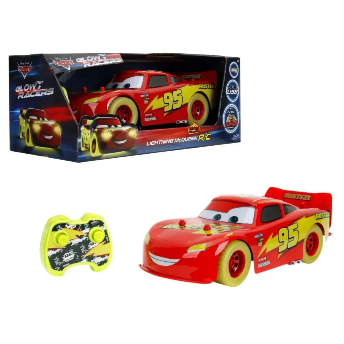 Disney Cars Glow Racers Lightning McQueen Radio Control Car Disney Cars Glow Racers Lightning McQueen Radio Control Car