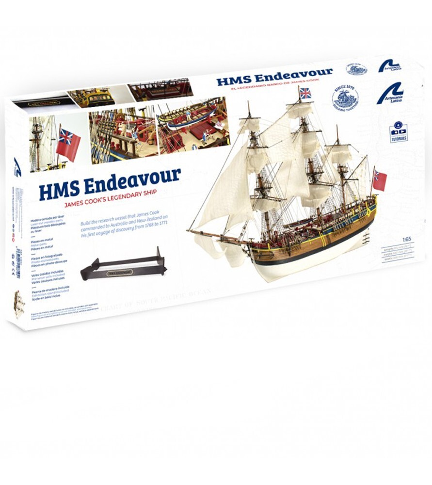Artesania Latina HMS Endeavour 1:65 Scale Wooden Model Kit 22520