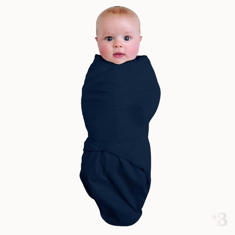 Baby Studio Organic Cotton Swaddle Wrap Navy 03M