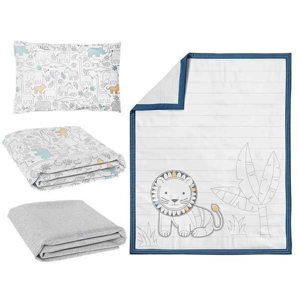 Lolli Living 4pc Nursery Set Urban Safari