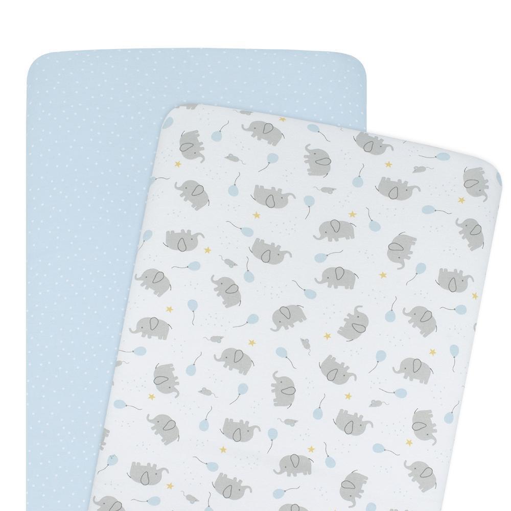 Living Textiles Cotton Jersey CoSleeper/Cradle Fitted Sheets 2 Pack