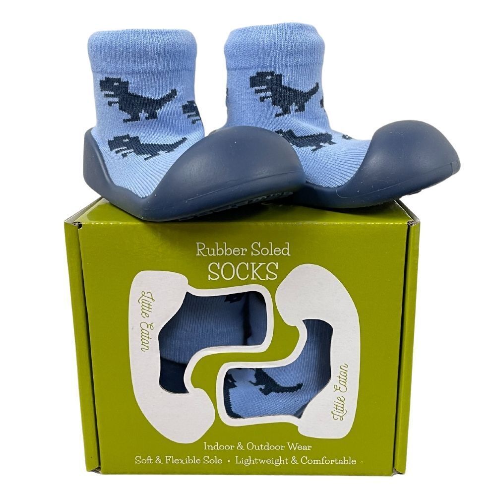 Little Eaton Rubber Soled Sock Dinosaurs