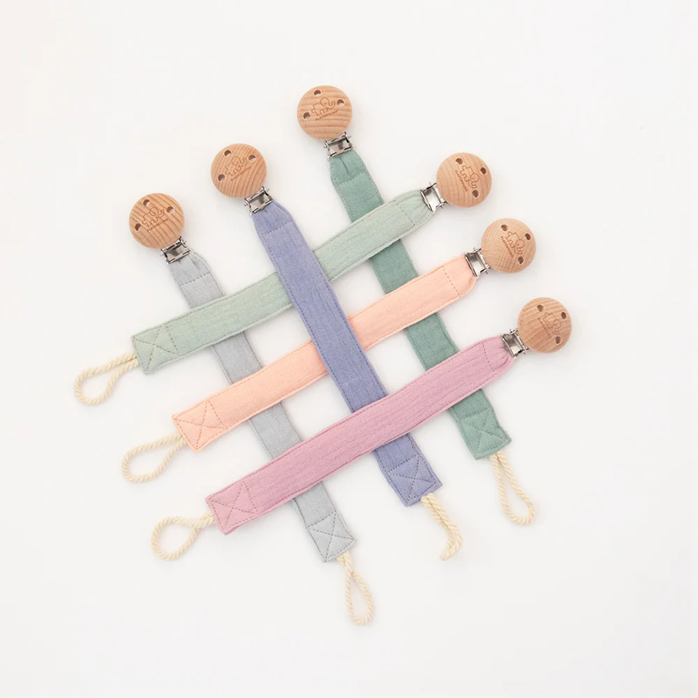 Living Textiles Playground Pacifier/Dummy Clip & Chain Assorted Colours