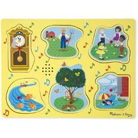 Melissa & Doug Sound Puzzle Nursery Rhyme Yellow 6pc MND735 ** 
