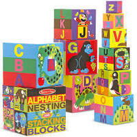 Melissa & Doug Alphabet Nesting and Stacking Blocks MND2782