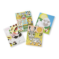 Melissa & Doug Make-a-Face Sticker Pad Crazy Animals MND8605