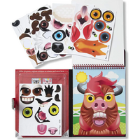 Melissa & Doug On the Go Farm Reusable Sticker Pad Make-a-Face MND30511**