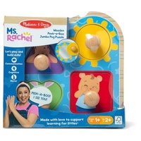 Melissa & Doug Ms Rachel Wooden Jumbo Knobs Puzzle 50356