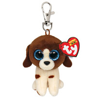 TY Beanie Boo Clip Muddles Brown/White Dog TY35245