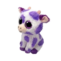 TY Beanie Boos Regular ETHEL Purple Spots Cow TY37345