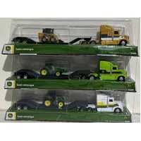 John Deere Farm Semi 1:64 Diecast Vehicle Hauler Assortment, One Supplied 37382