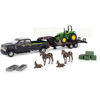 John Deere 5075E Tractor Hauling Set 1:32 Scale 47434