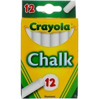 Crayola Chalk Sticks 12pk - White CR51320104