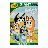 Crayola 18 Giant Colouring Pages - Bluey 42663