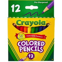 Crayola Half Size Coloured Pencils 12pk 684112