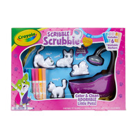 Crayola Scribble Scrubble Colour & Clean Adorable Little Pets Bath Playset