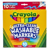Crayola Ultra Clean Washable Colour Max Bright Markers 10pk 587855