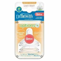 Dr Brown's Level 1 Wide Neck Bottle Nipples 2pk WN1201GBX