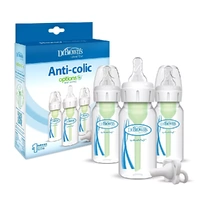 Dr Brown's Standard Narrow Options+ Bottle 120ml 3pk + 1 Silicone Soother SB43002
