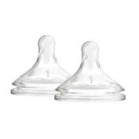 Dr Brown's Level 1 Slow Flow 0m+ Wide Neck Bottle Nipples 2pk WN1201ANX