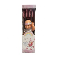 Gigo Dream Collection 12" Baby Doll With Metal Stroller Set 25129