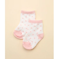 Lummi in Colour Baby Socks - Pink Dots 0-6 Months