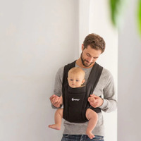 Ergobaby Embrace Newborn Carrier Soft & Snug Knit Pure Black