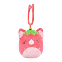 Squishmallows 3.5" Little Plush Clip - Olma the Strawberry Cat SQCP00619