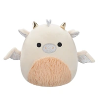 Squishmallows Little Plush 7.5" - Buck the Cream and Peach Dragon With Fuzzy Belly SQCR07646