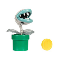 Nintendo Super Mario 4" Figure Bone Piranha Plant with Coin 68518